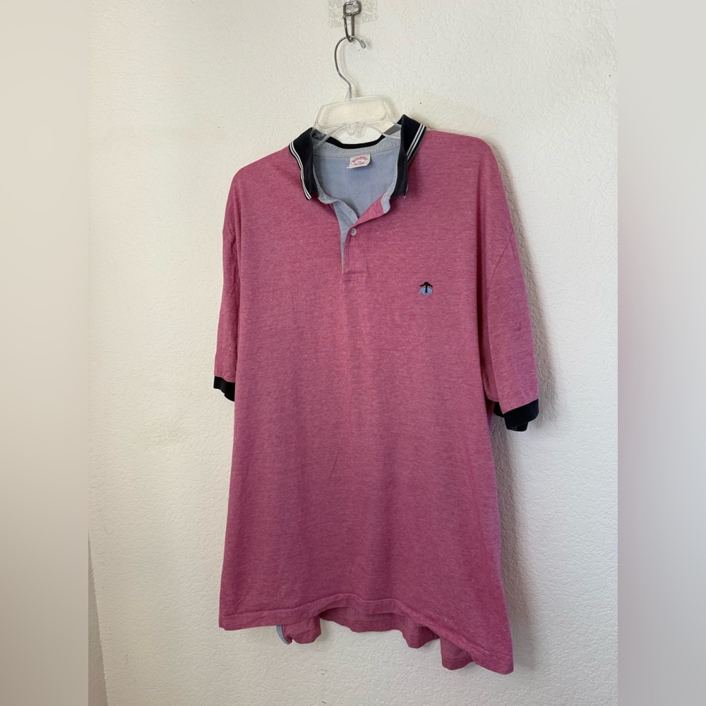 Men's Brooks Brothers 346 Original‎ Fit sz XXL Pink SS Polo Shirt